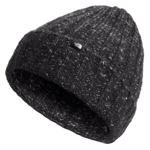 THE NORTH FACE CHUNKY RIB BEANIE in TNF Black EUC